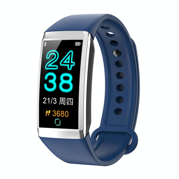Waterproof Smart Bracelet With Call Reminder And Health Monitoring Blue Activity Trackers