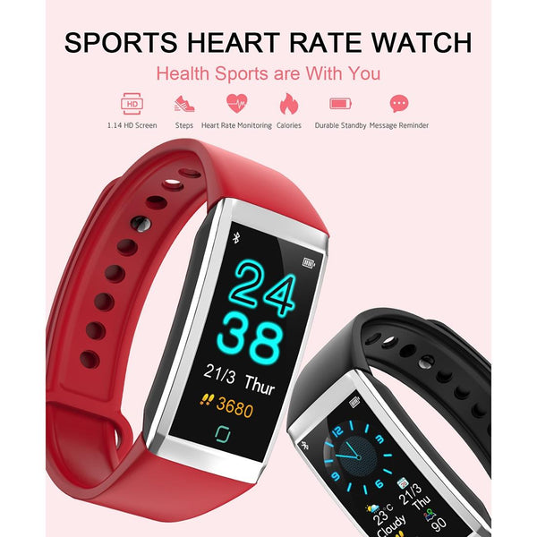 Waterproof Smart Bracelet With Call Reminder And Health Monitoring Blue Activity Trackers