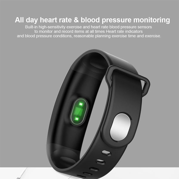 Tft Smart Bracelet Ip67 Waterproof Call Heart Sleep Bp Monitor Sedentary Reminder Blue Smart Watches