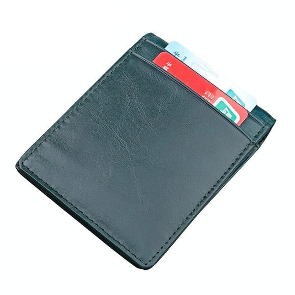 Anti Magnetic Leather Rfid Wallet Sleek & Secure Blue Wallets