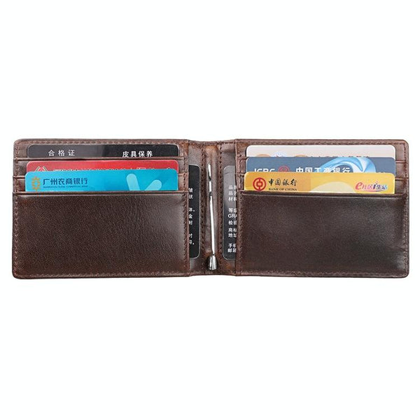 Anti Magnetic Leather Rfid Wallet Sleek & Secure Blue Wallets