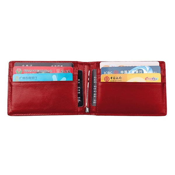 Anti Magnetic Leather Rfid Wallet Sleek & Secure Blue Wallets