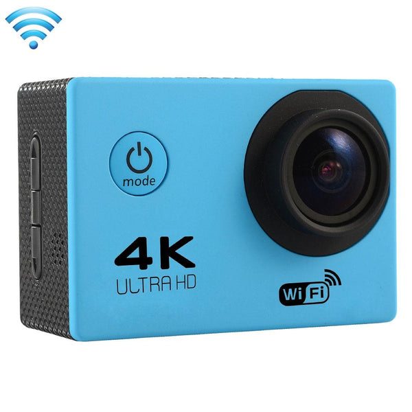 170 Degree Wide Angle Wifi Action Camera With Waterproof Case Supports 64Gb Micro Sd_Blue Digital Cameras