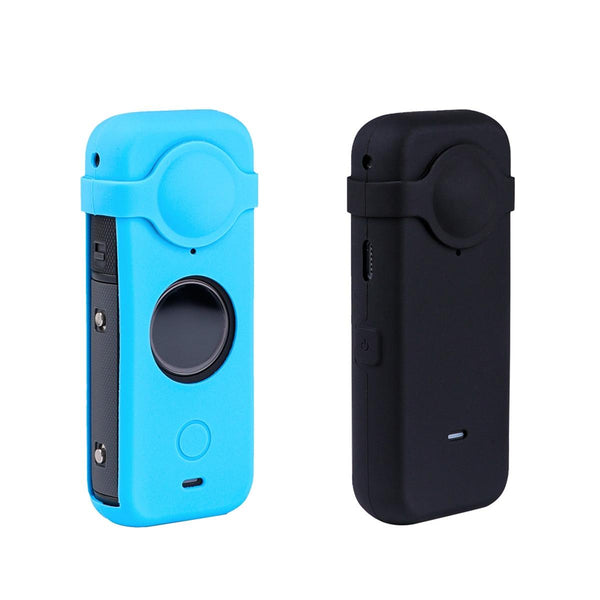Silicone Case With Lens Cover For Insta360 One X2 Full Body Dust Proof_Blue Camera Cases Bags & Covers
