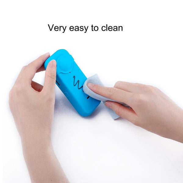 Silicone Case With Lens Cover For Insta360 One X2 Full Body Dust Proof_Blue Camera Cases Bags & Covers