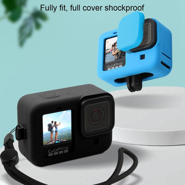 Silicone Case With Wrist Strap And Lens Cover For Gopro Hero10 / 9 Camera Cases Bags & Covers