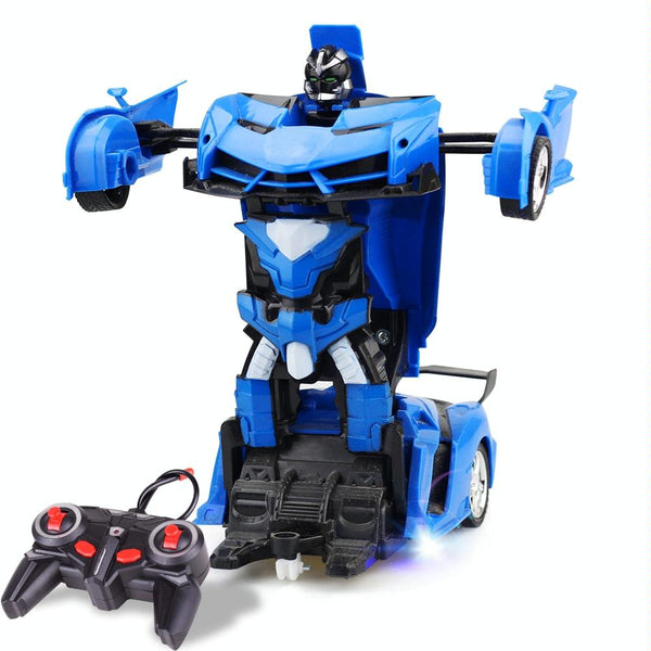Remote Controlled Deformable Toy Car 4 Channels Blue Remote Controlled Toys