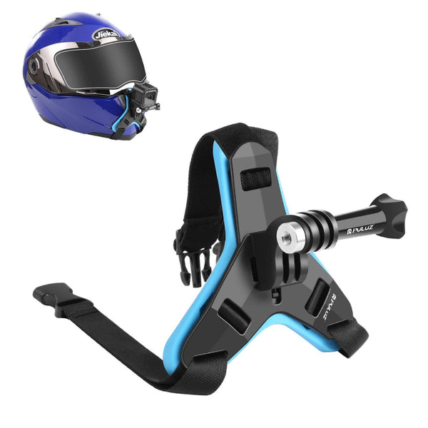 Blue Universal Chin Strap Mount For Action Cameras Bike Camera Holders Mounts