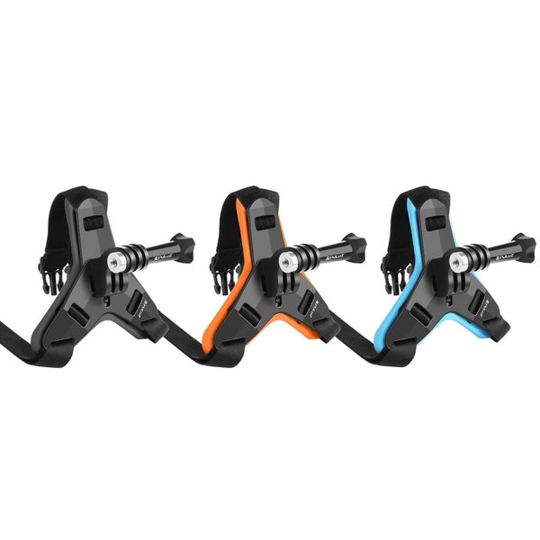 Blue Universal Chin Strap Mount For Action Cameras Bike Camera Holders Mounts