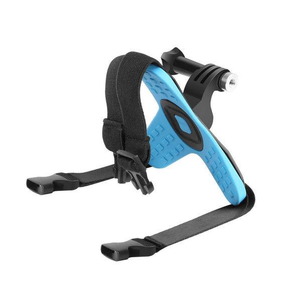 Blue Universal Chin Strap Mount For Action Cameras Bike Camera Holders Mounts