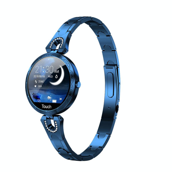 Waterproof Smart Bracelet With Lcd Screen And Heart Rate Monitor Blue Smart Watches