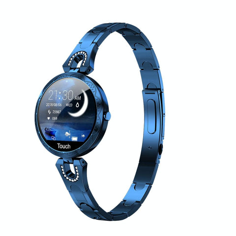Waterproof Smart Bracelet With Lcd Screen And Heart Rate Monitor Blue Smart Watches