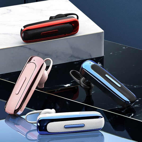 Wireless Unilateral Ear Mounted Earphone With Noise Reduction Black Blue Earbuds