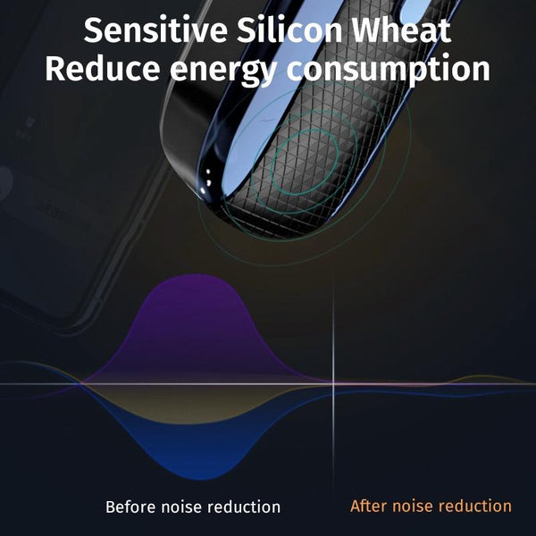 Wireless Unilateral Ear Mounted Earphone With Noise Reduction Black Blue Earbuds