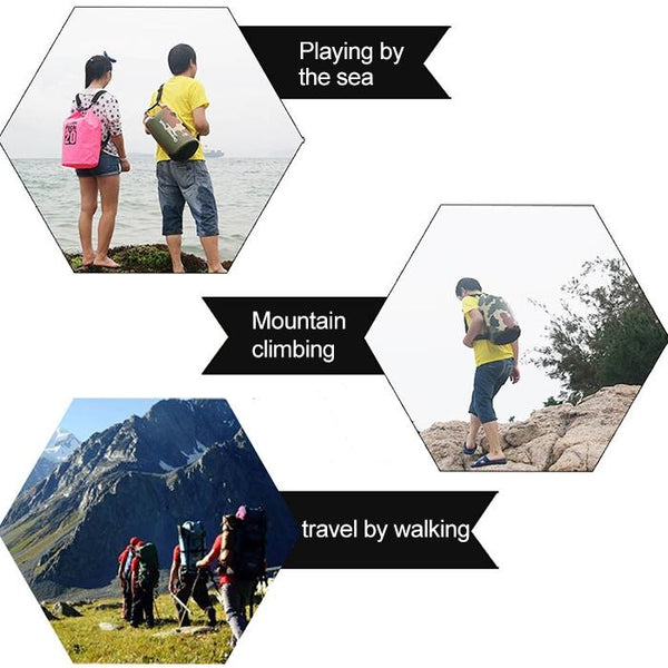 Waterproof Single Shoulder Bag 3L Capacity Sky Blue Dry Bags