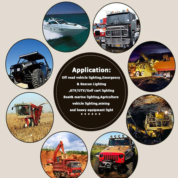 Waterproof 18W 2300Lm 6500K Adjustable Cree Led Flood Light For Car Boat Marine Led Car Lights