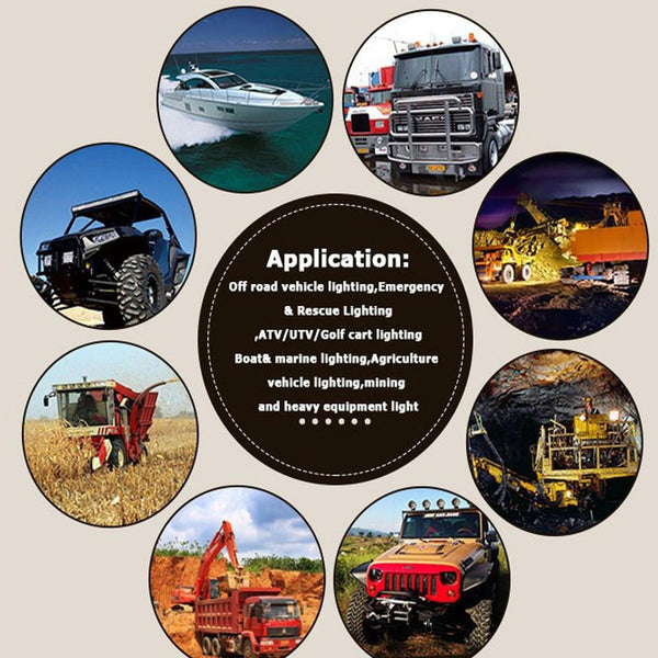 5 Inch 18W 24 Led Waterproof Ip67 Two Bar Modified Off Road Lights Spotlight Car Work Dc 9 48V White Led Car Lights