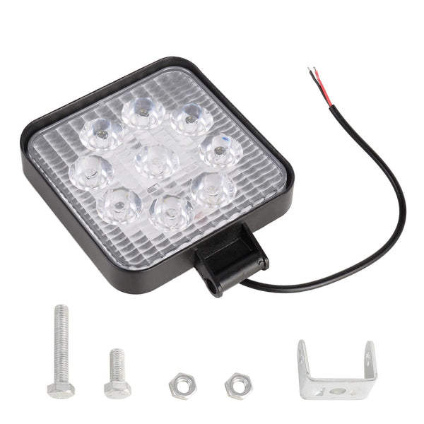 Waterproof 27W Led Work Light 2500Lm 6000K For Car Boat Marine Led Car Lights