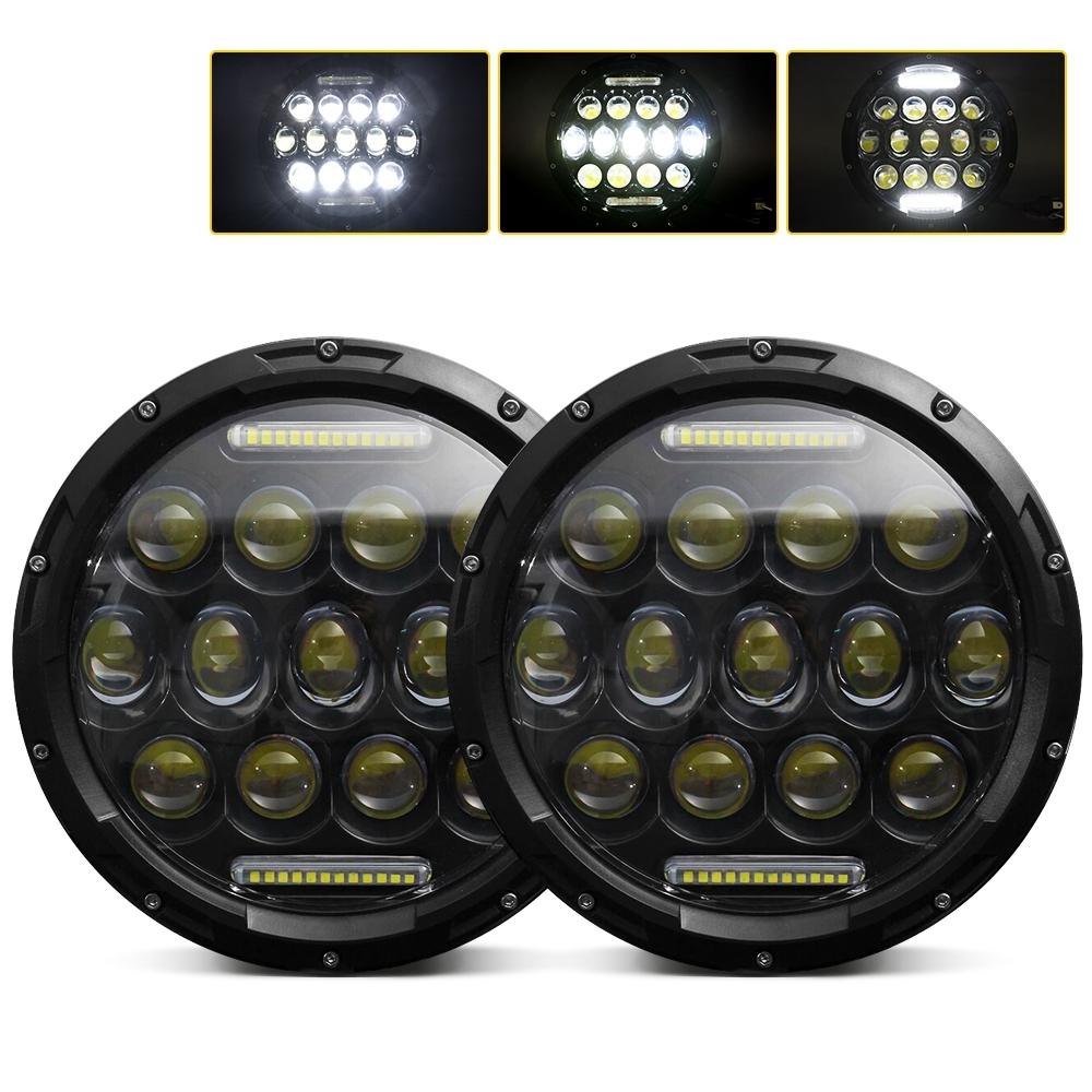 2 Pcs 7 Inch Dc10 48V 36W 6000K Harley Motorcycle Headlight With 12 Smd 5630 Led Lamps And Crystal Beads White Light Charms & Pendants
