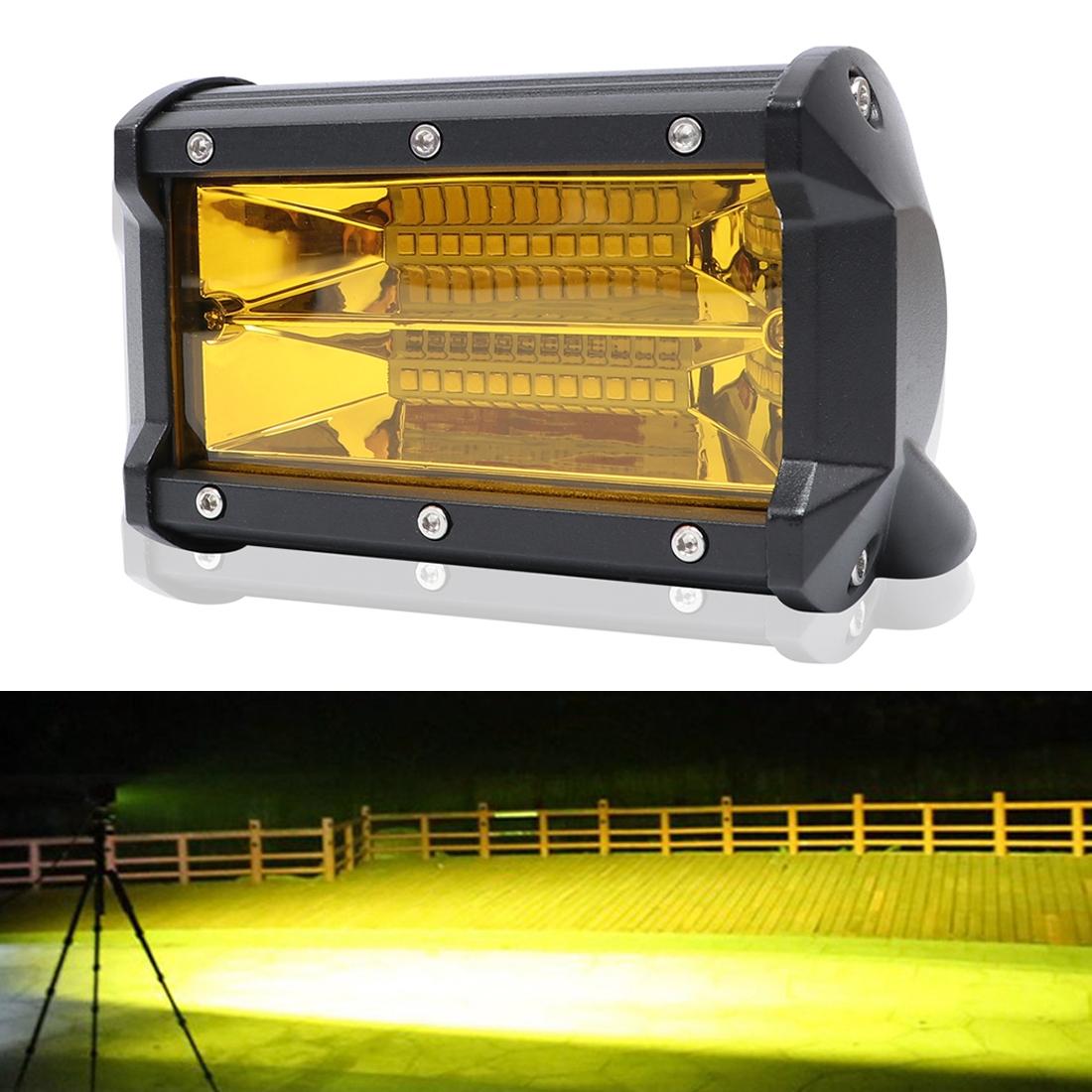 5 Inch 18W 24 Led Waterproof Ip67 Two Bar Modified Off Road Lights Spotlight Car Work Dc 9 48V Yellow Led Car Lights