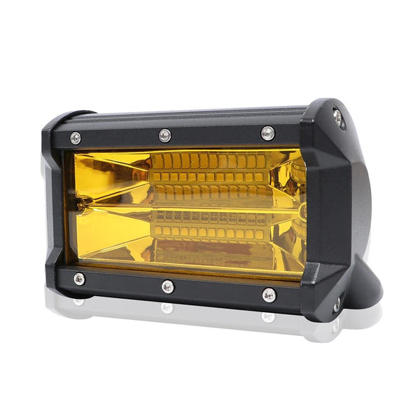5 Inch 18W 24 Led Waterproof Ip67 Two Bar Modified Off Road Lights Spotlight Car Work Dc 9 48V Yellow Led Car Lights