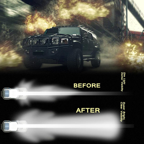 5 Inch 18W 24 Led Waterproof Ip67 Two Bar Modified Off Road Lights Spotlight Car Work Dc 9 48V Yellow Led Car Lights