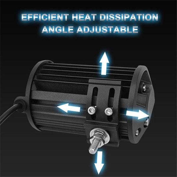 5 Inch 18W 24 Led Waterproof Ip67 Two Bar Modified Off Road Lights Spotlight Car Work Dc 9 48V Yellow Led Car Lights