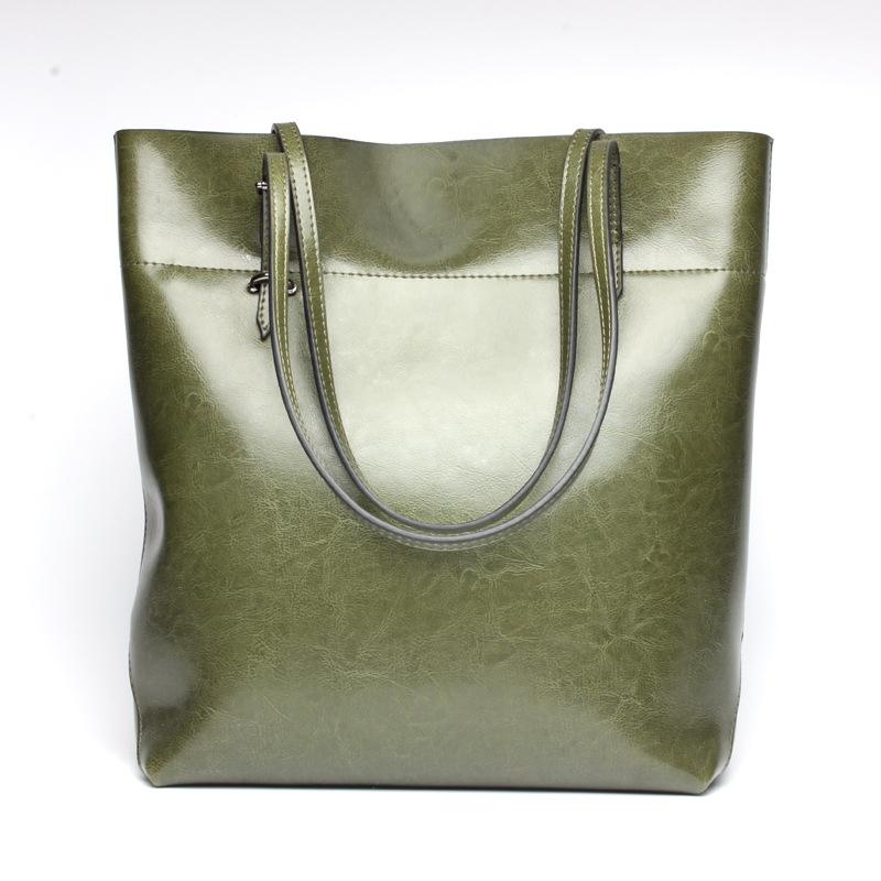 Stylish Shoulder Tote For Women Army Green Vertical Style Women's Bags & Handbags
