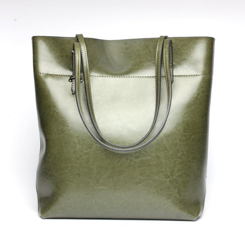 Stylish Shoulder Tote For Women Army Green Vertical Style Women's Bags & Handbags