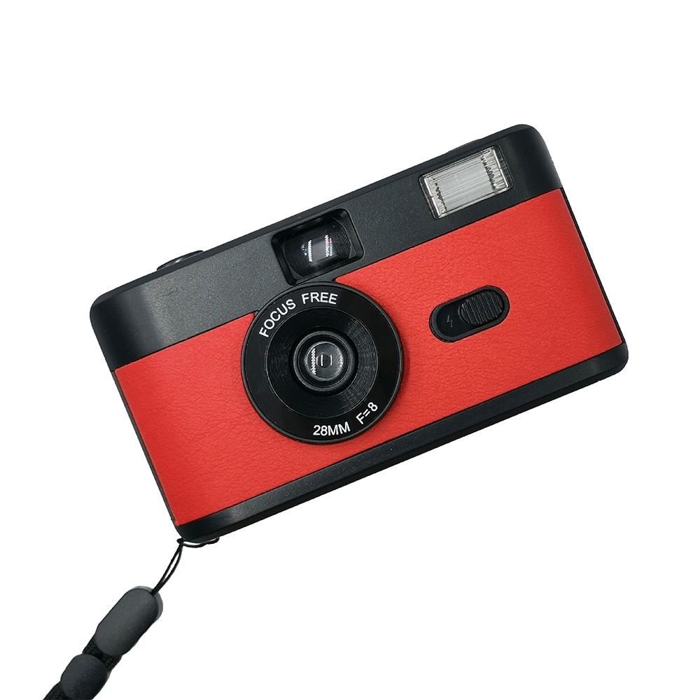 Retro Manual Reusable Film Camera For Kids No Film_Red Black Digital Cameras