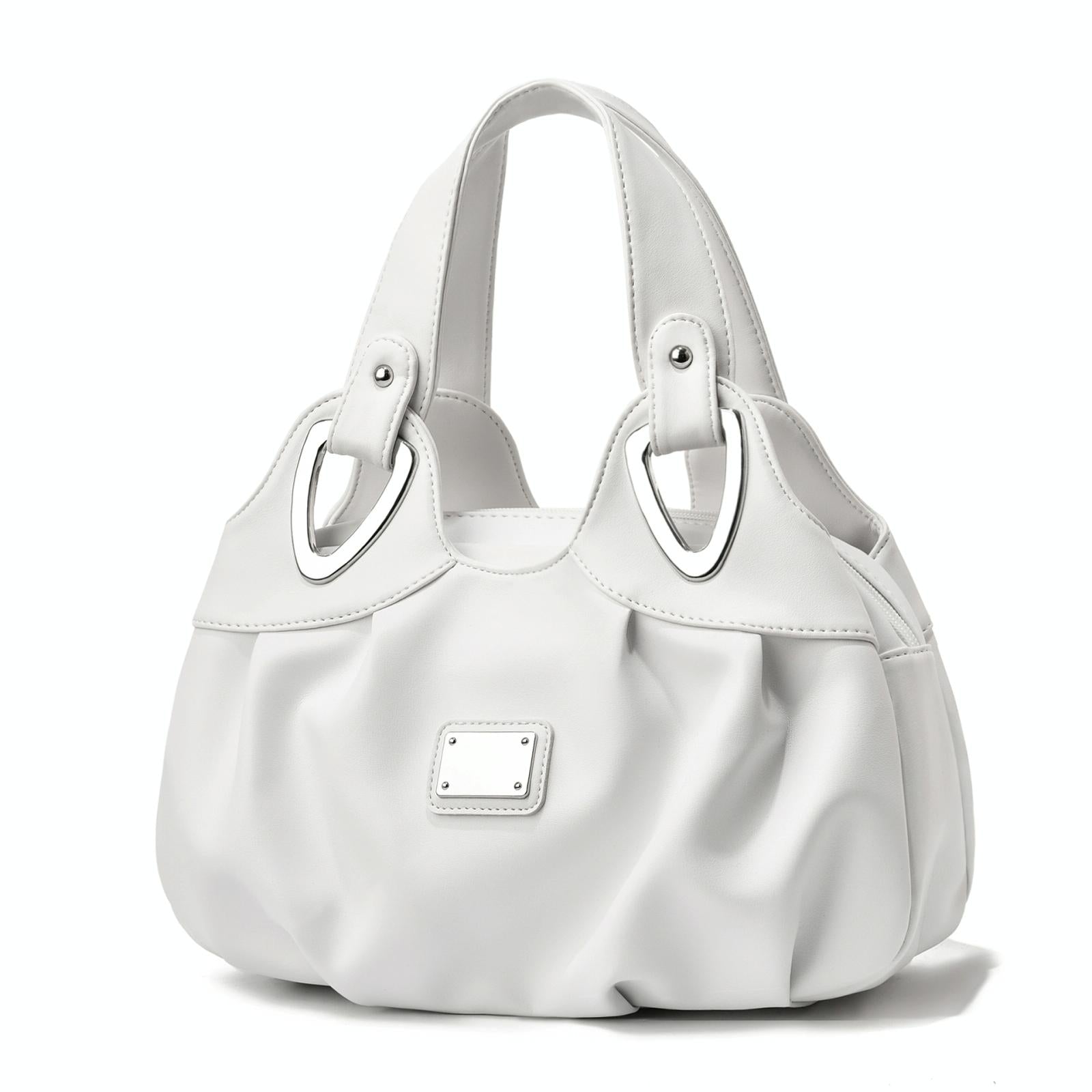 Soft Leather Women Handbag White Handle Women's Bags & Handbags
