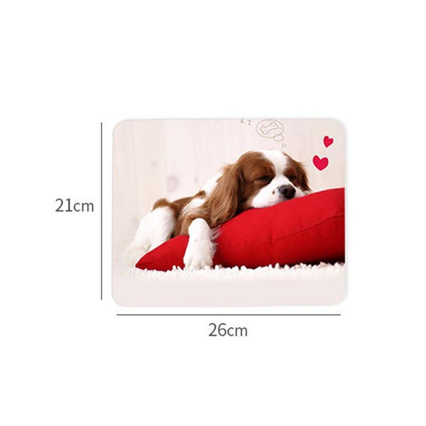 6 Piece Non Slip Mouse Pad Set 21 X 26Cm Thick Rubber Anti Skid Durable Cherry Cat Mouse Pads & Wrist Rests
