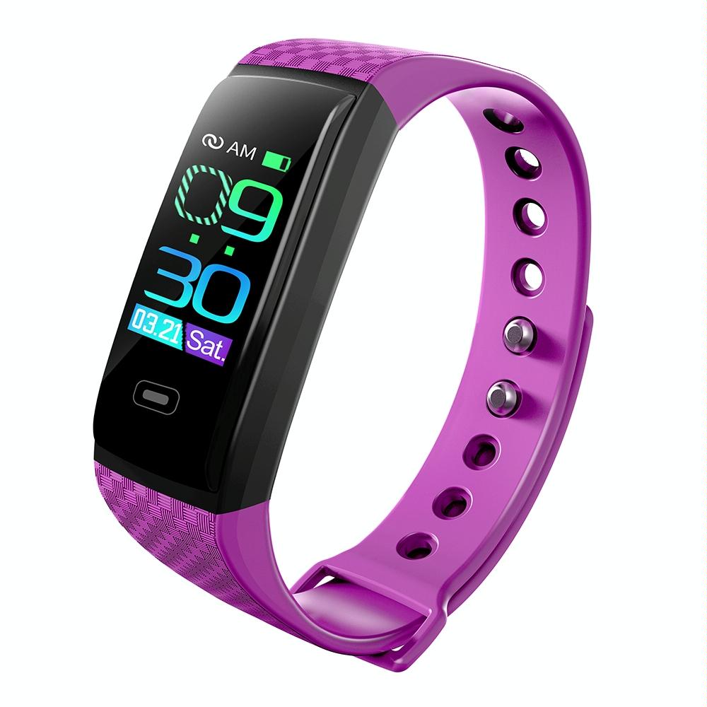 Smart Bracelet With Call Reminder Heart Rate Sleep Monitoring Ip67 Waterproof Purple Smart Watches
