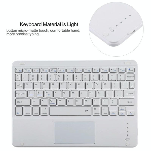 Bluetooth Tablet Case For Ipad Pro 11 With Touchpad & Pen Slot Detachable Microfiber Leather Purple Laptop Cases & Bags