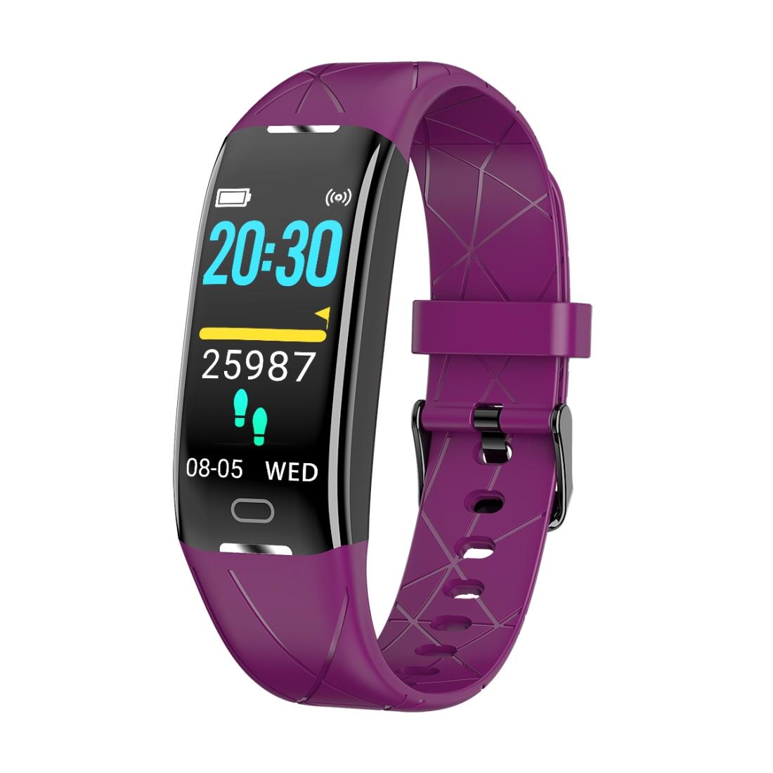 Smart Bracelet With Heart Rate Monitor And Call Reminder Waterproof Purple Activity Trackers