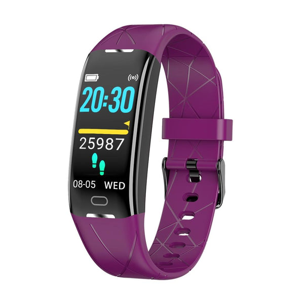 Smart Bracelet With Heart Rate Monitor And Call Reminder Waterproof Purple Activity Trackers