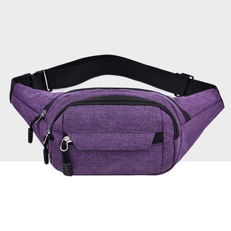 Waterproof Multi Pocket Chest Bag For Sports Purple Bags