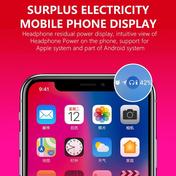 Wireless Stereo Sports Bluetooth 5.0 Earphones V7 Business Style Purple Earbuds