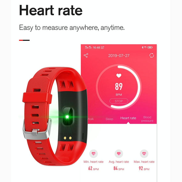 Smart Health Bracelet With Call Reminder And Monitoring Purple Activity Trackers