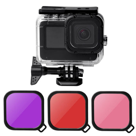 Waterproof Touch Case With Colour Lens Filter For Gopro Hero10 / Hero9 Camera Cases Bags & Covers