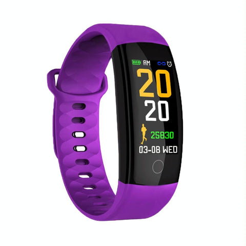 Tft Smart Bracelet Ip67 Waterproof Call Heart Sleep Bp Monitor Sedentary Reminder Purple Smart Watches