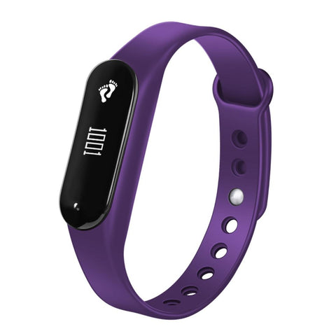 Bluetooth Smart Bracelet With Heart Rate Monitor And Sleep Tracker Purple Activity Trackers