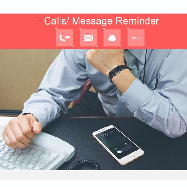 Bluetooth Smart Bracelet With Heart Rate Monitor And Sleep Tracker Light Purple Activity Trackers