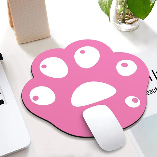 3 Piece Cute Cartoon Cat Claw Mouse Pad Set 280 X 250 3Mm Deep Pink White Mouse Pads & Wrist Rests