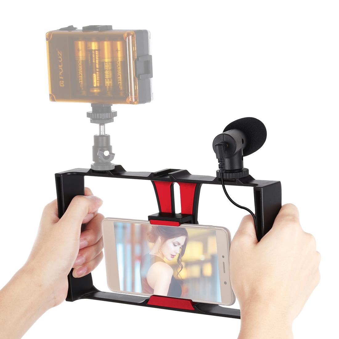 Smartphone Video Rig & Microphone Kit For Live Broadcast Compatible With Iphone Galaxy Huawei Xiaomi Htc Lg Google And More Other Mobile Accessories