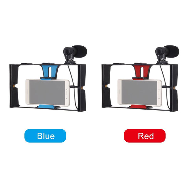 Smartphone Video Rig & Microphone Kit For Live Broadcast Compatible With Iphone Galaxy Huawei Xiaomi Htc Lg Google And More Other Mobile Accessories
