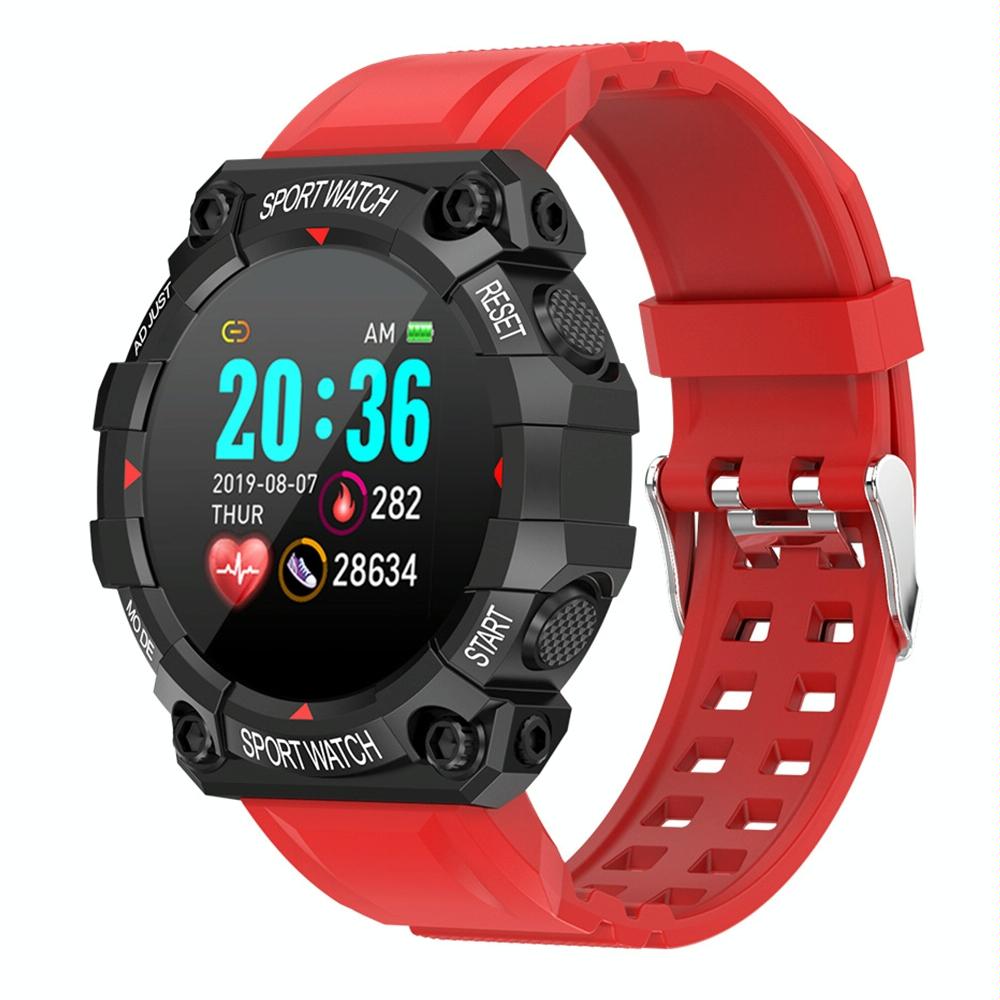 1.3 Inch Colour Round Screen Sport Smart Watch Support Heart Rate Multi Sports Mode Red Smart Watches
