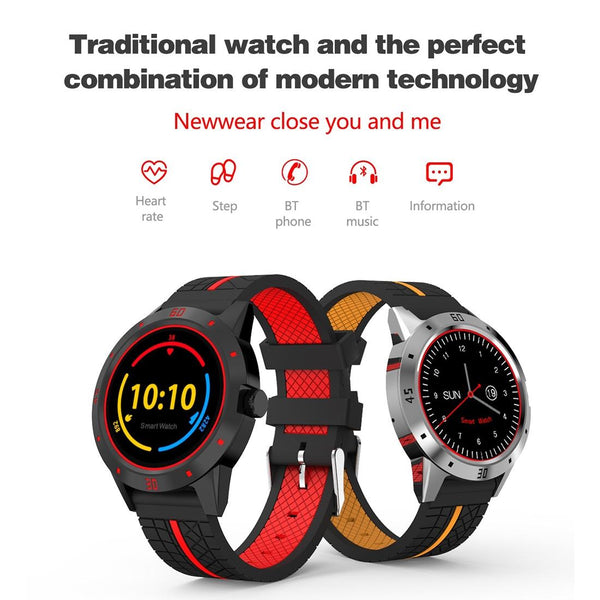 Smart Watch 1.3 Inch Tft Mtk2502c Bluetooth 4.0 Heart Rate Sleep Pedometer Red Activity Trackers