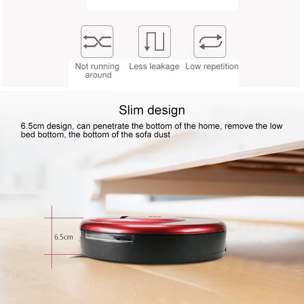 Smart Household Sweeping Robot Efficient Cleaning Red Carpet & Floor Sweepers