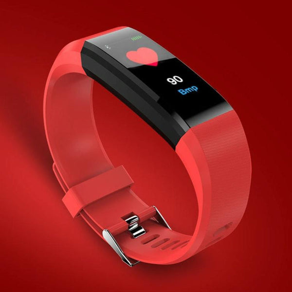 Smart Oled Bracelet With Call Reminder And Health Monitoring Red Activity Trackers